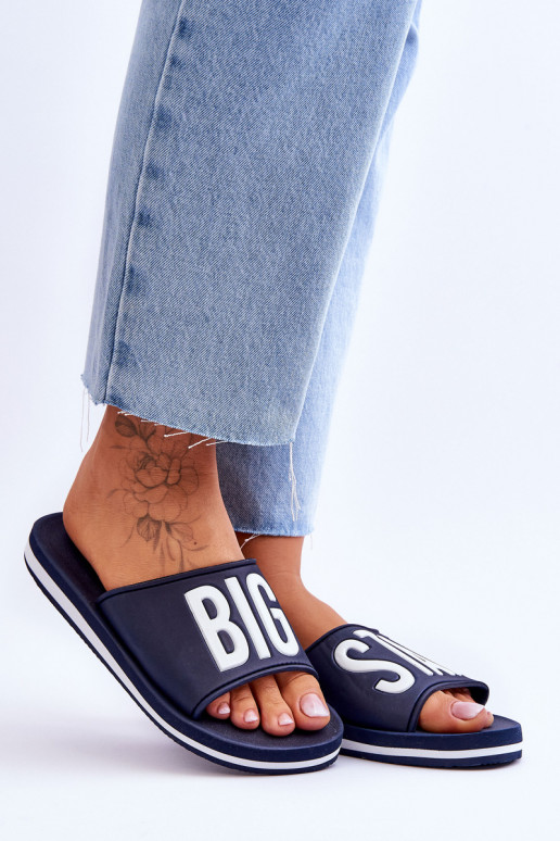 Klasikinio modelio Šlepetės Big Star JJ274A323 tamsiai mėlynos spalvos