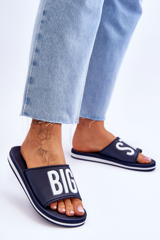 Klasikinio modelio Šlepetės Big Star JJ274A323 tamsiai mėlynos spalvos