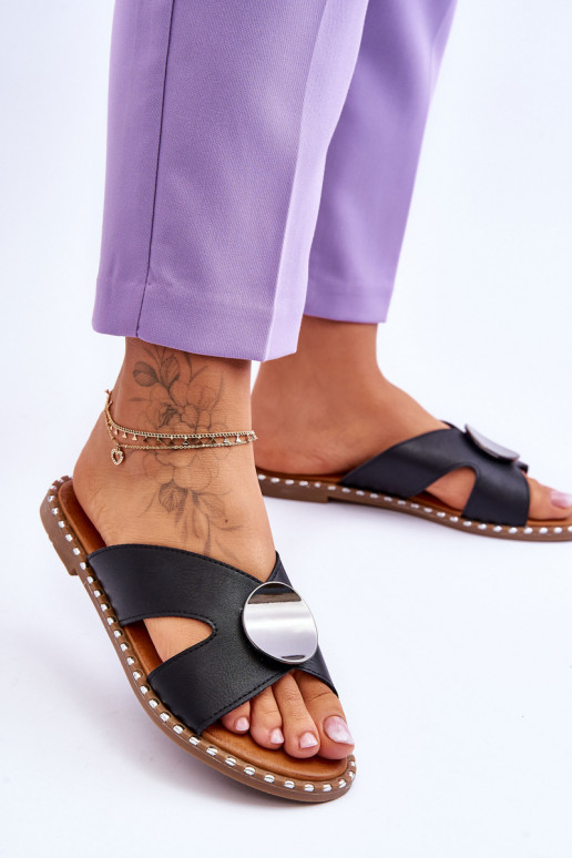 Lygiapadės basutės juodos spalvos Kenley