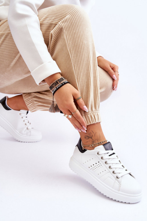 Sportinio stiliaus batai Baltos-juodos spalvos Be First!