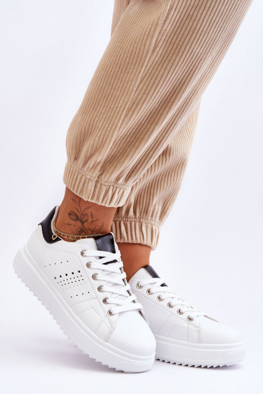 Sportinio stiliaus batai Baltos-juodos spalvos Be First!