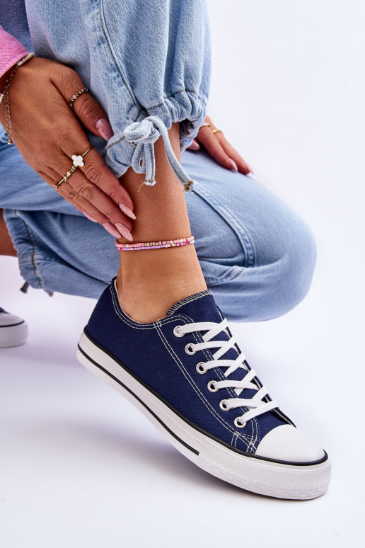 Moteriški klasikinio stiliaus sportiniai bateliai tamsiai mėlynos spalvos Vegas