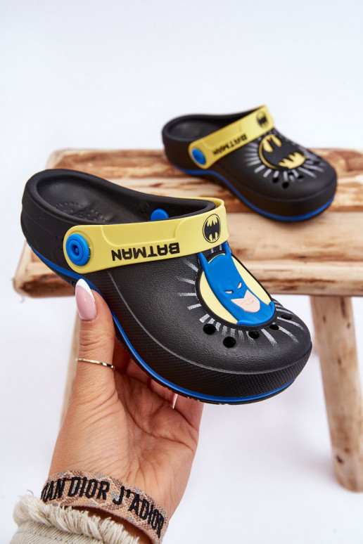Vaikiškos crocs stiliaus šlepetės Batman Grendene Kids JJ385005 juodos spalvos
