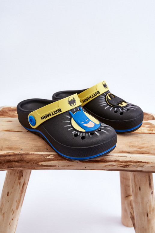 Vaikiškos crocs stiliaus šlepetės Batman Grendene Kids JJ385005 juodos spalvos