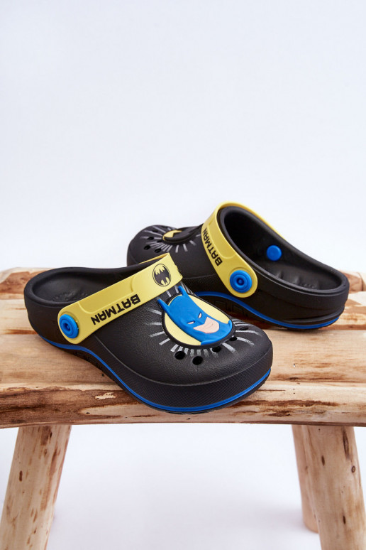 Vaikiškos crocs stiliaus šlepetės Batman Grendene Kids JJ385005 juodos spalvos
