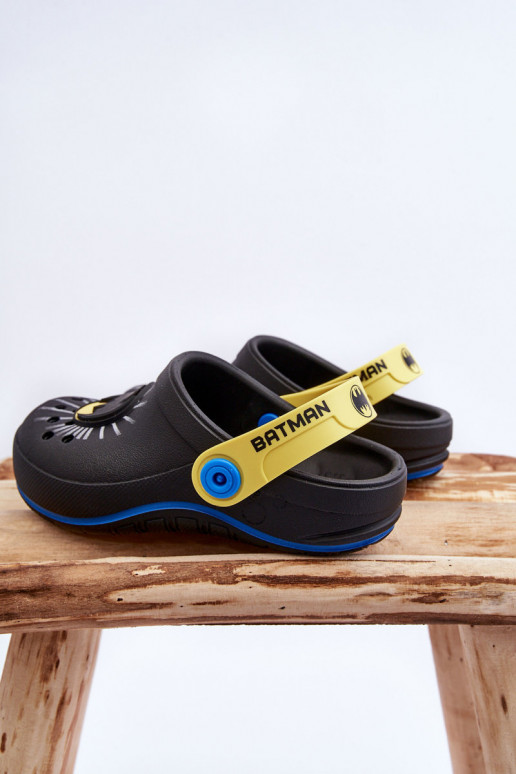 Vaikiškos crocs stiliaus šlepetės Batman Grendene Kids JJ385005 juodos spalvos