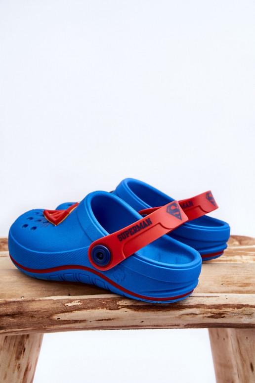 Vaikiškos crocs stiliaus šlepetės Superman Grendene Kids JJ385004 mėlynos spalvos