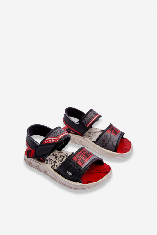 Vaikiškos basutės Grendene Kids JJ385011 Juodos ir-raudonos spalvos