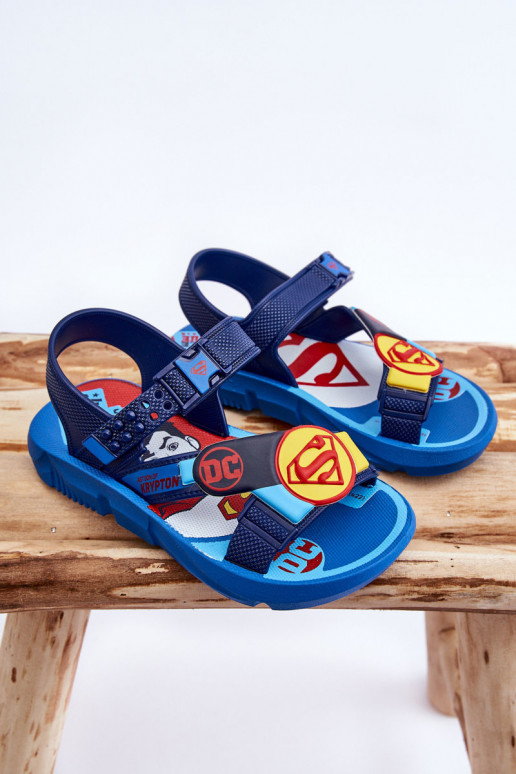 Vaikiškos basutės Superman Grendene Kids JJ385050 mėlynos spalvos