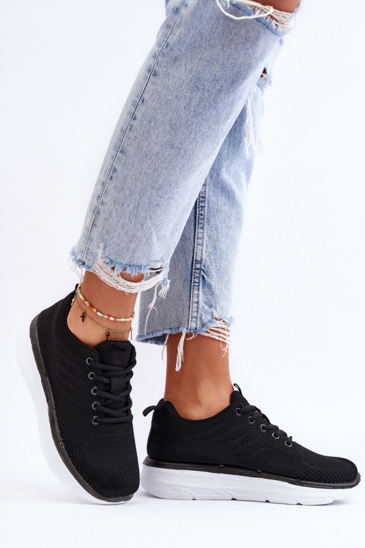 Suvarstomi sportiniai bateliai juodos spalvos Lavarone