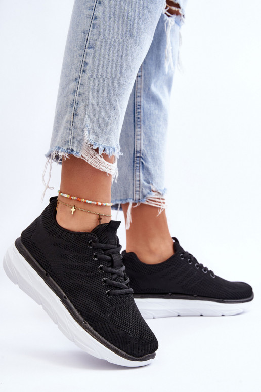 Suvarstomi sportiniai bateliai juodos spalvos Lavarone