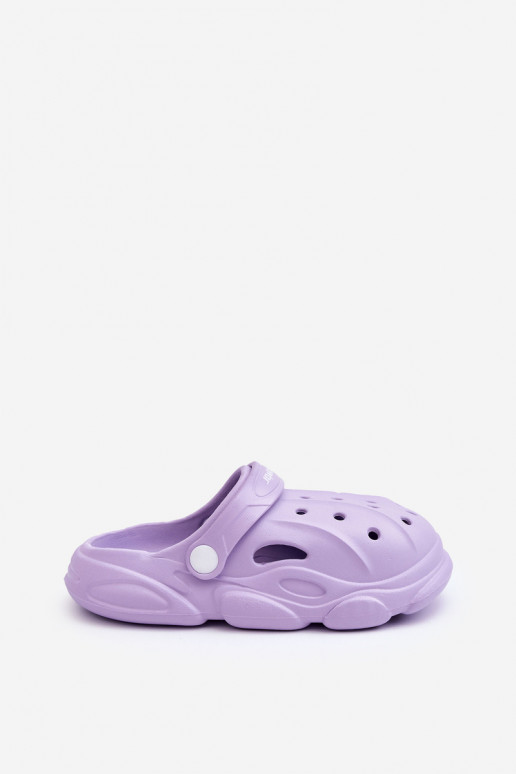 Vaikiškos Crocs tipo šlepetės Violetinės spalvos Cloudy