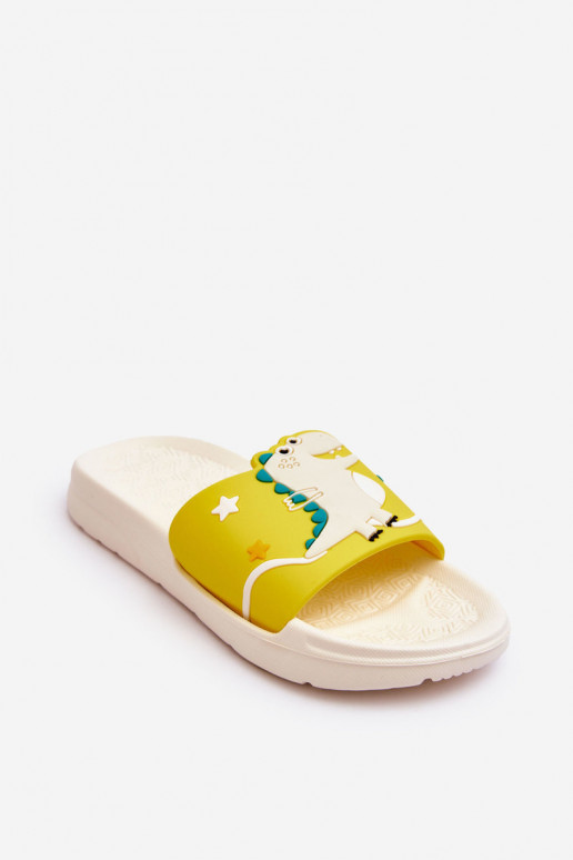 Vaikiškos šlepetės T-Rex smėlio spalvos Bernis