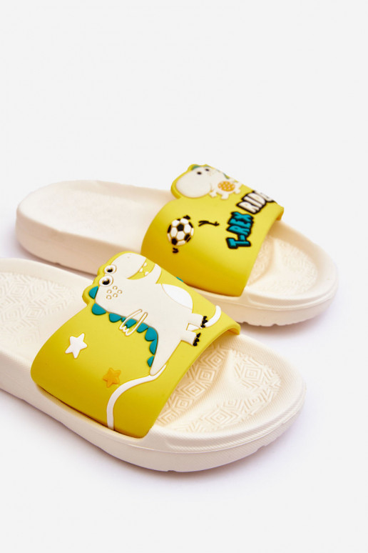 Vaikiškos šlepetės T-Rex smėlio spalvos Bernis