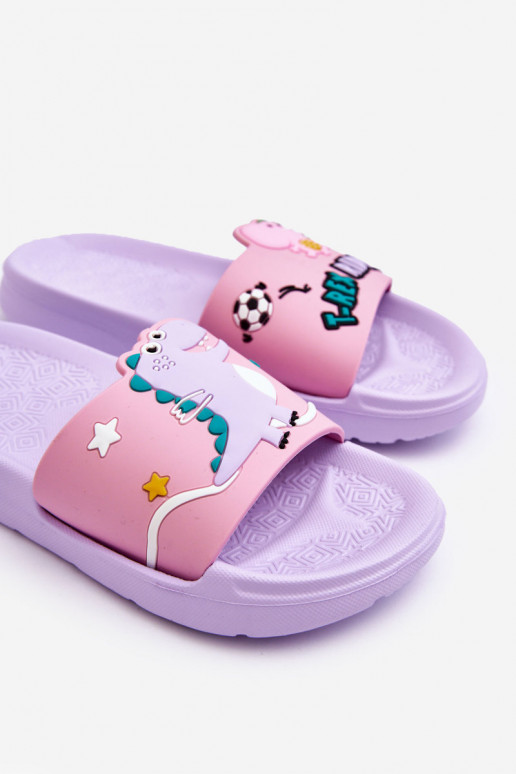 Vaikiškos šlepetės T-Rex Violetinės spalvos Bernis