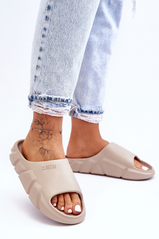  Lengvos šlepetės Big Star LL274593 smėlio spalvos