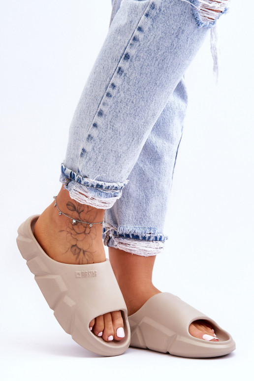  Lengvos šlepetės Big Star LL274593 smėlio spalvos