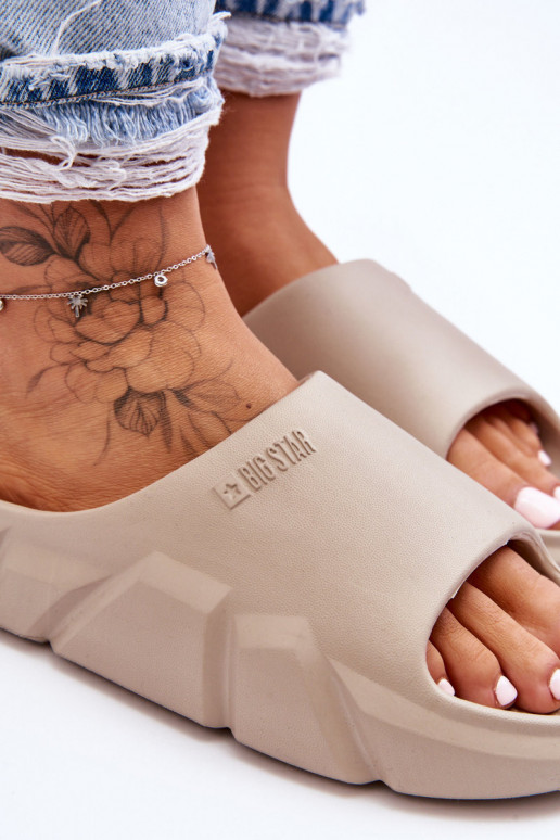  Lengvos šlepetės Big Star LL274593 smėlio spalvos