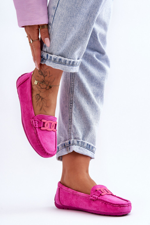 Zomšiniai mokasinai rožinės spalvos Rabell