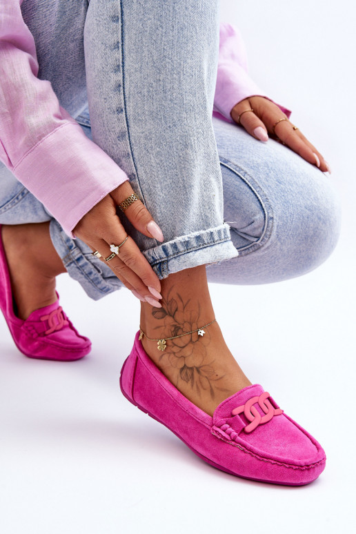 Zomšiniai mokasinai rožinės spalvos Rabell