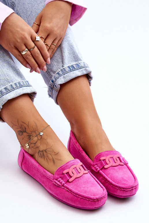 Zomšiniai mokasinai rožinės spalvos Rabell
