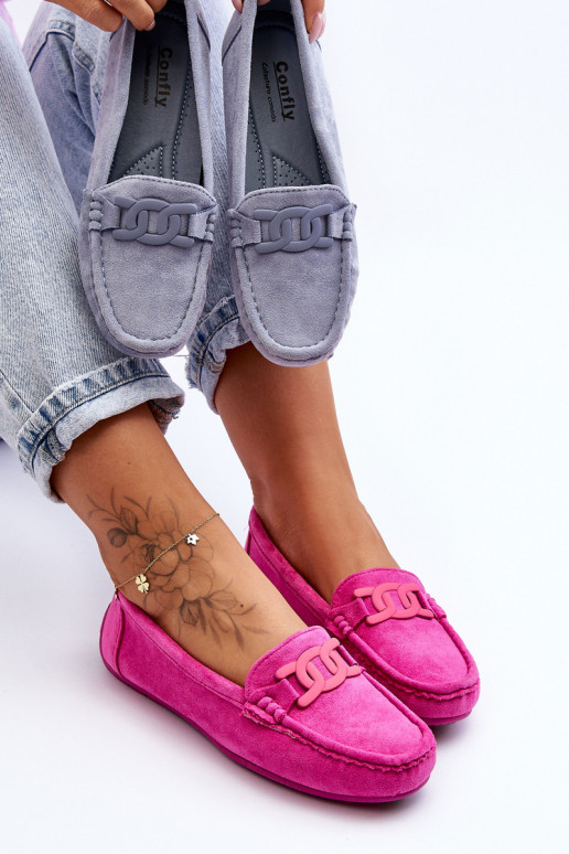 Zomšiniai mokasinai rožinės spalvos Rabell