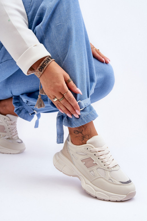 sportiniai bateliai su tinkleliu smėlio spalvos Venice