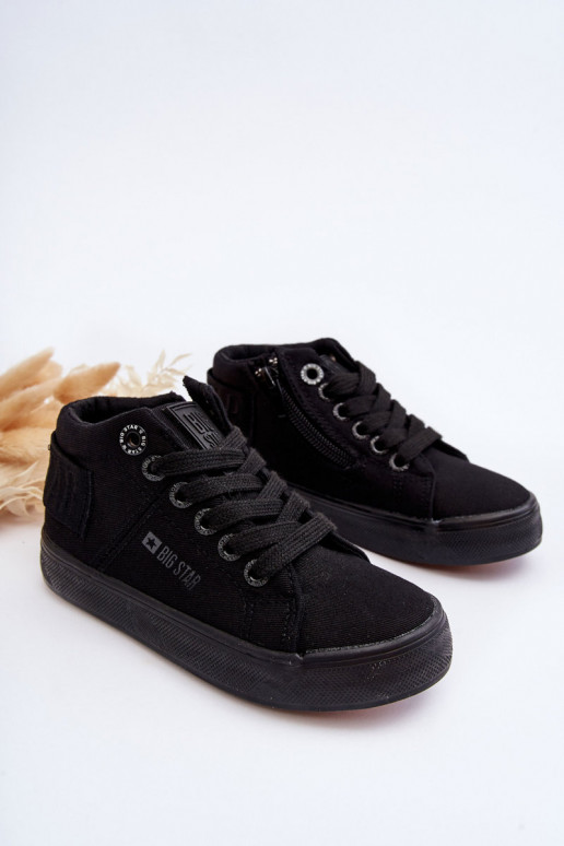 Vaikiški Klasikinio modelio laisvalaikio batai su auliuku Big Star LL374001 juodos spalvos