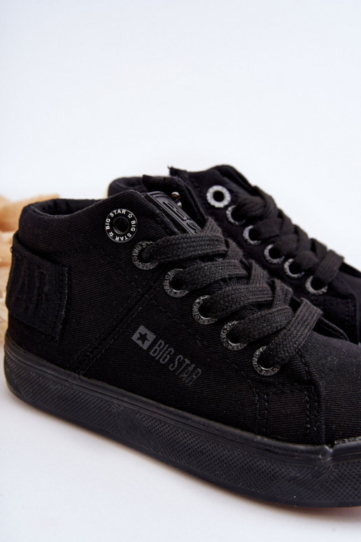 Vaikiški Klasikinio modelio laisvalaikio batai su auliuku Big Star LL374001 juodos spalvos
