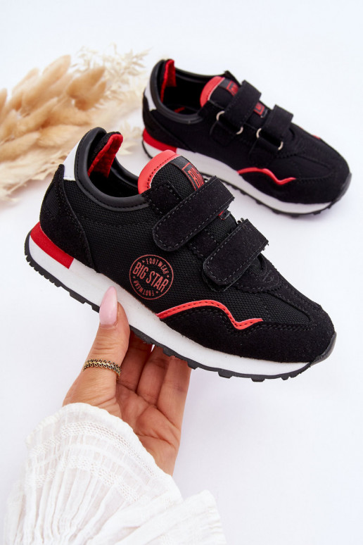 Vaikiški Sneakers modelio batai Memory Foam System Big Star LL374179 juodos spalvos