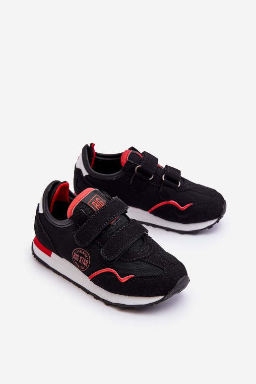 Vaikiški Sneakers modelio batai Memory Foam System Big Star LL374179 juodos spalvos