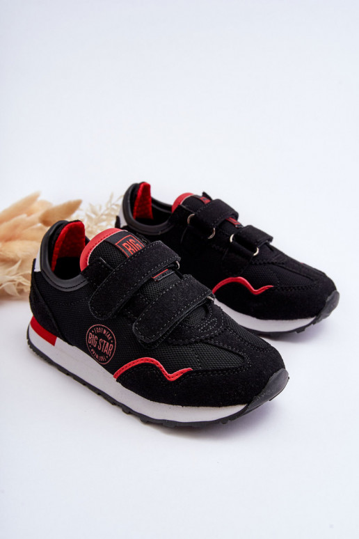 Vaikiški Sneakers modelio batai Memory Foam System Big Star LL374179 juodos spalvos