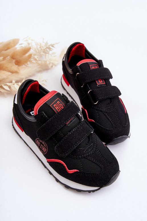 Vaikiški Sneakers modelio batai Memory Foam System Big Star LL374179 juodos spalvos