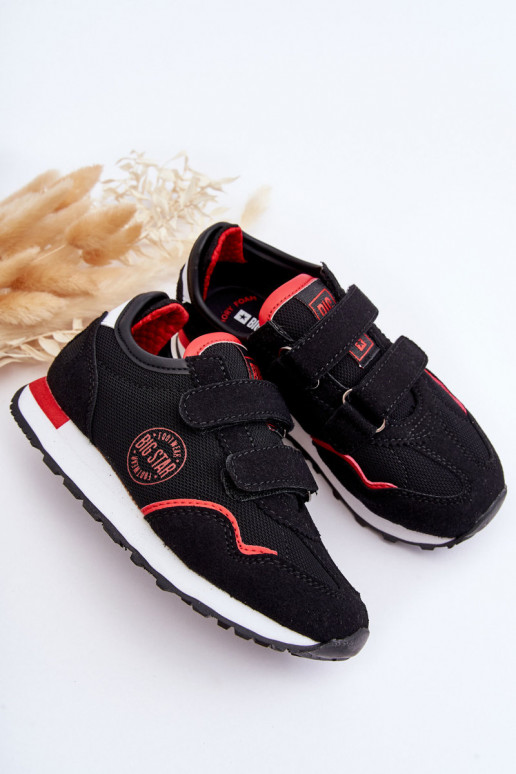 Vaikiški Sneakers modelio batai Memory Foam System Big Star LL374179 juodos spalvos