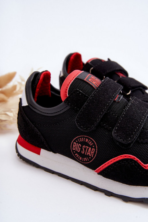 Vaikiški Sneakers modelio batai Memory Foam System Big Star LL374179 juodos spalvos