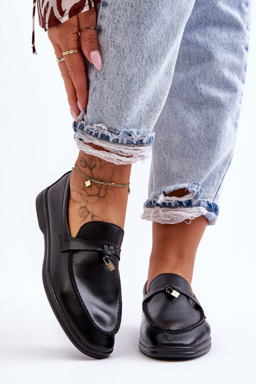 Klasikinio modelio moteriški mokasinai juodos spalvos Cortez