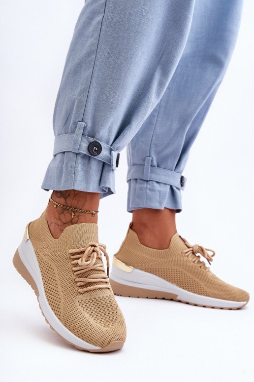 Įsispiriamo modelio sportiniai bateliai smėlio spalvos Visconti