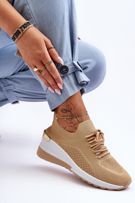 Įsispiriamo modelio sportiniai bateliai smėlio spalvos Visconti