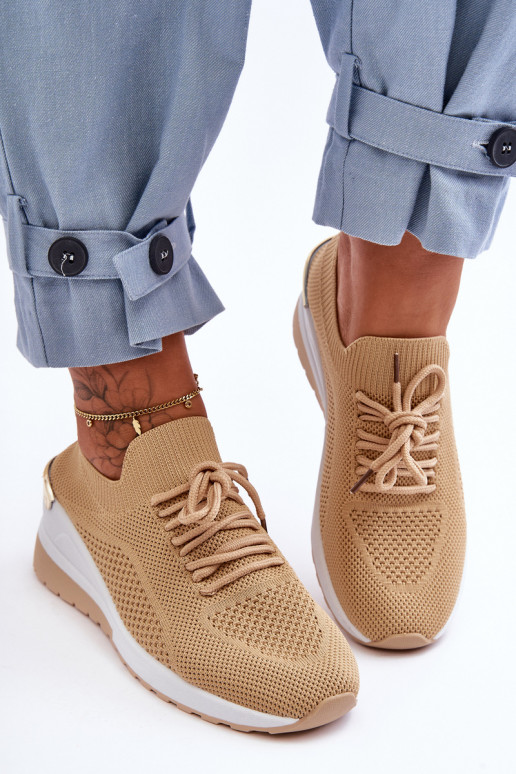 Įsispiriamo modelio sportiniai bateliai smėlio spalvos Visconti