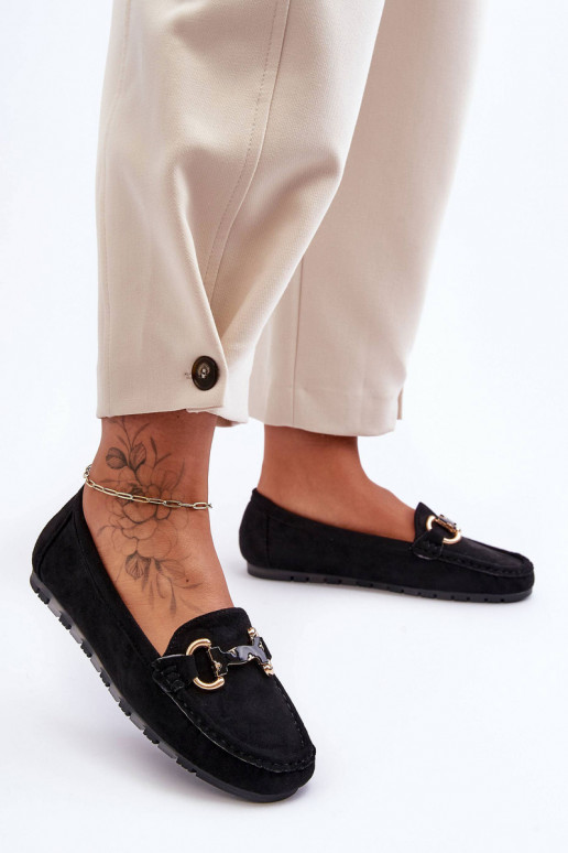 Zomšiniai mokasinai su ornamentais žalios spalvos Dionira