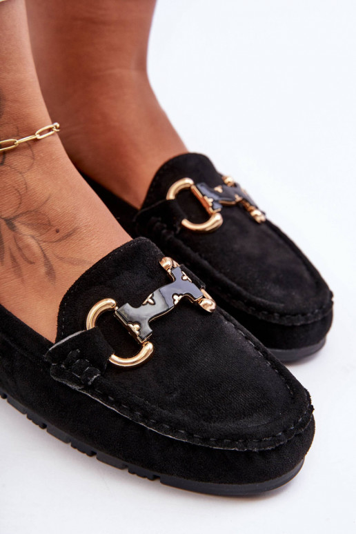 Zomšiniai mokasinai su ornamentais žalios spalvos Dionira