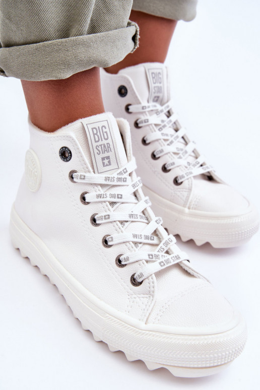 Laisvalaikio bateliai Big Star pašiltinti baltos spalvos GG274108