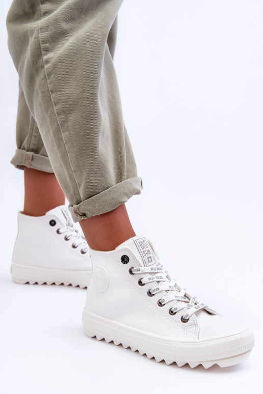 Laisvalaikio bateliai Big Star pašiltinti baltos spalvos GG274108