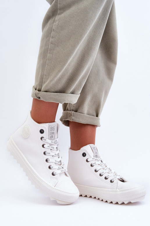 Laisvalaikio bateliai Big Star pašiltinti baltos spalvos GG274108