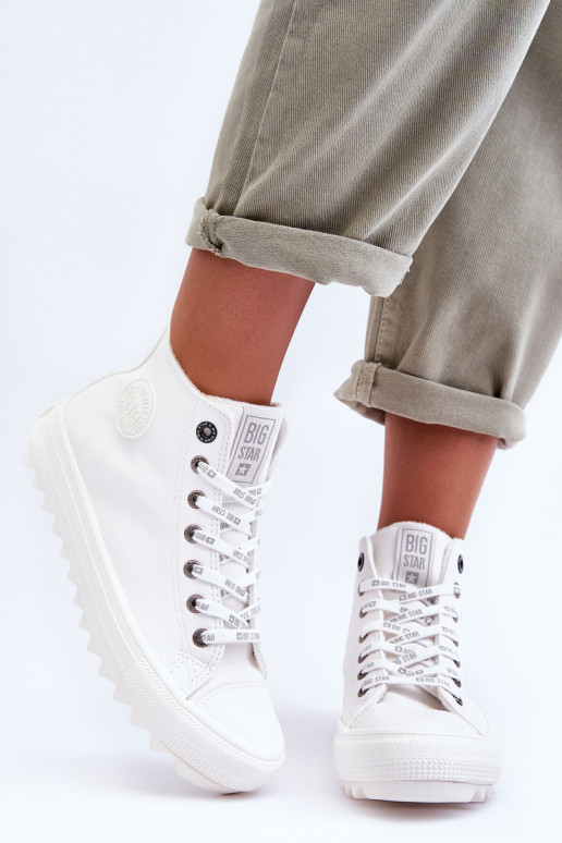 Laisvalaikio bateliai Big Star pašiltinti baltos spalvos GG274108