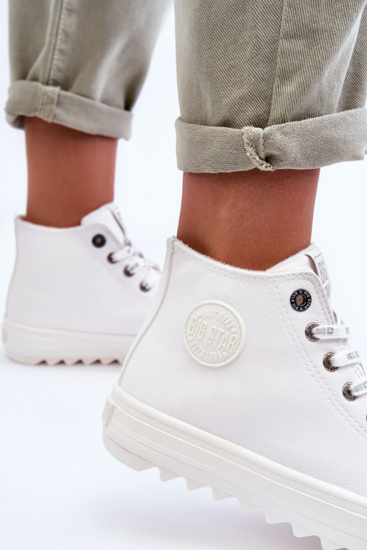 Laisvalaikio bateliai Big Star pašiltinti baltos spalvos GG274108