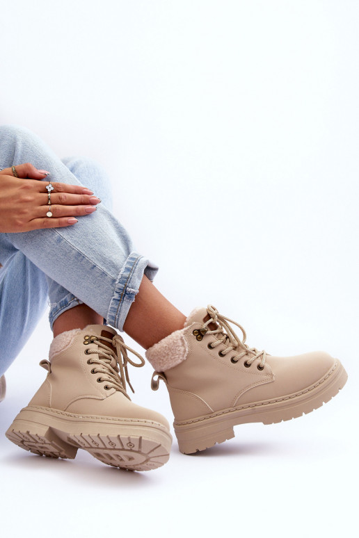 batai su pašiltinimu dramblio kaulo spalvos Jette