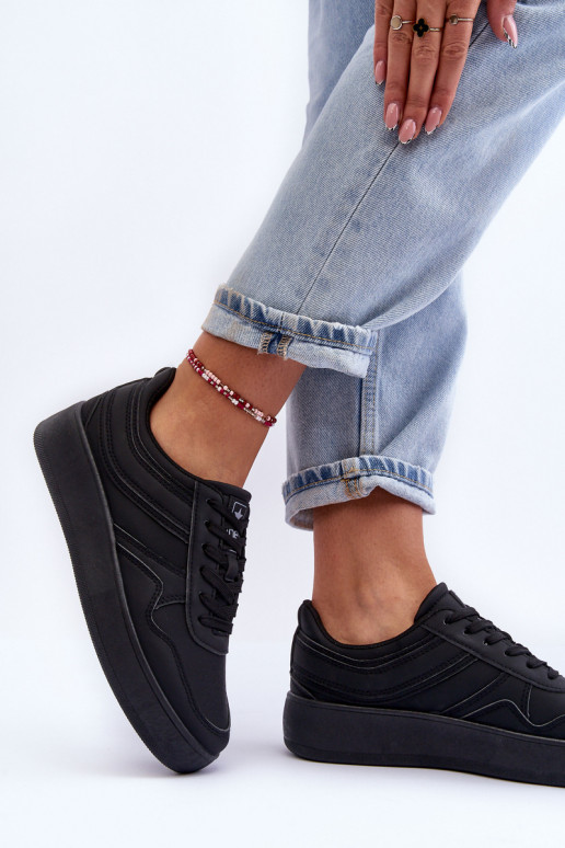 sportiniai bateliai su platforma juodos spalvos Pudina