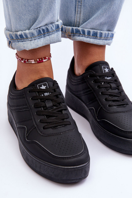 sportiniai bateliai su platforma juodos spalvos Pudina