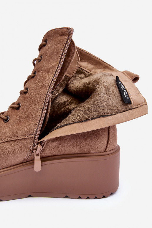 Zomšiniai batai auliniai batai smėlio spalvos Lavica